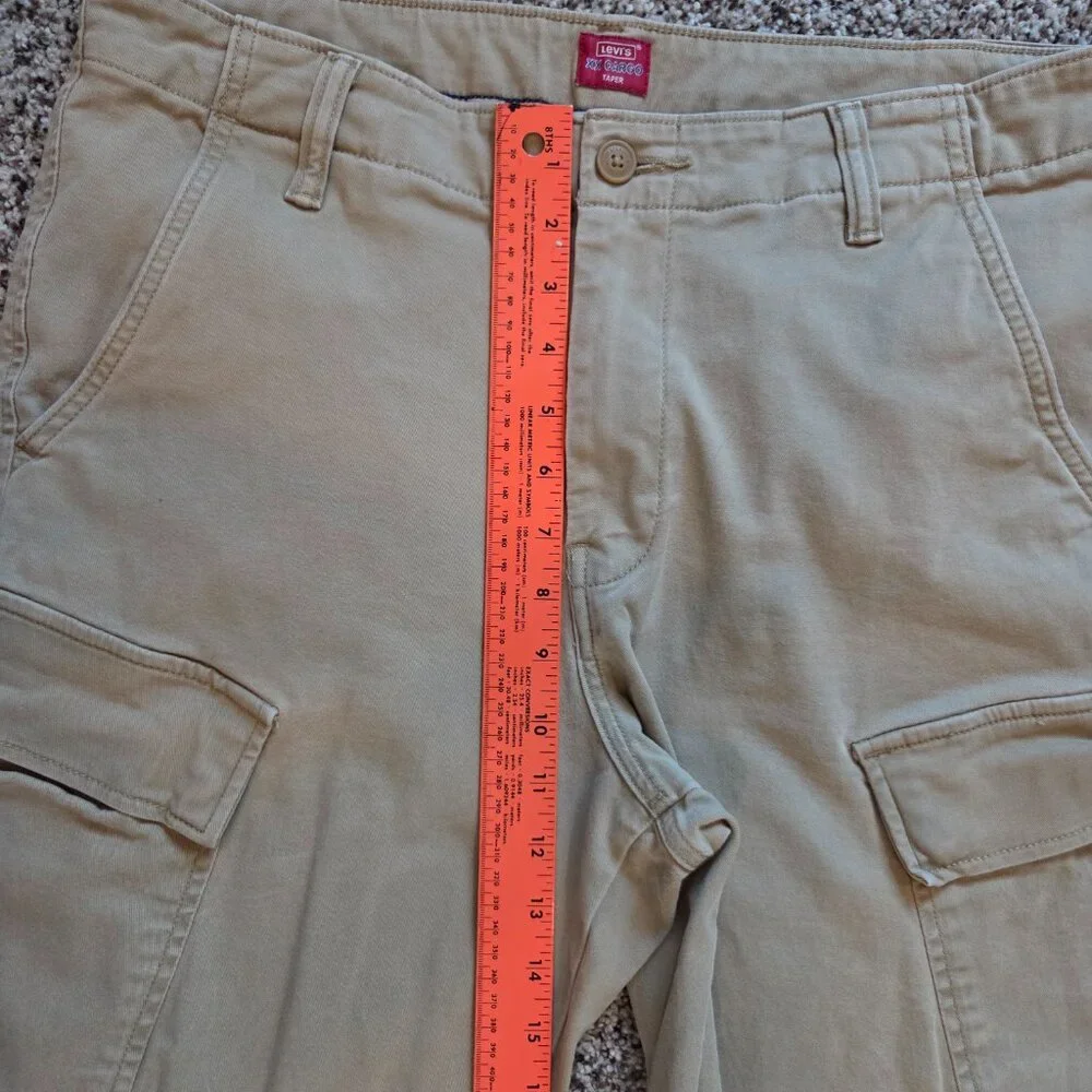 Levi's XX Cargo Taper Pants Khaki Men's Size 34x28 Casual Comfort Multi Pockets